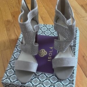 Isola Women's Taupe Heeled Sandals